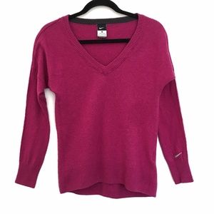[NIKE] 40% Cotton & 40% Wool knit v-neck sweater S